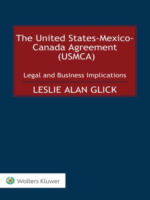 cover image of The United States-Mexico-Canada Agreement (USMCA)